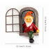 Red-clad White-bearded Old Man Climbing Window Gnome Figurine - Resin Craft Ornament, Garden Cartoon Statue Decoration