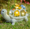 Solar Powered Succulent Turtle Figurine - Garden & Courtyard Ambient Light, Resin Craft Sculpture