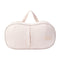 Beige Portable Underwear Travel Organizer Bag - Bra & Lingerie Storage, Anti-Deformation Case for Business Trips