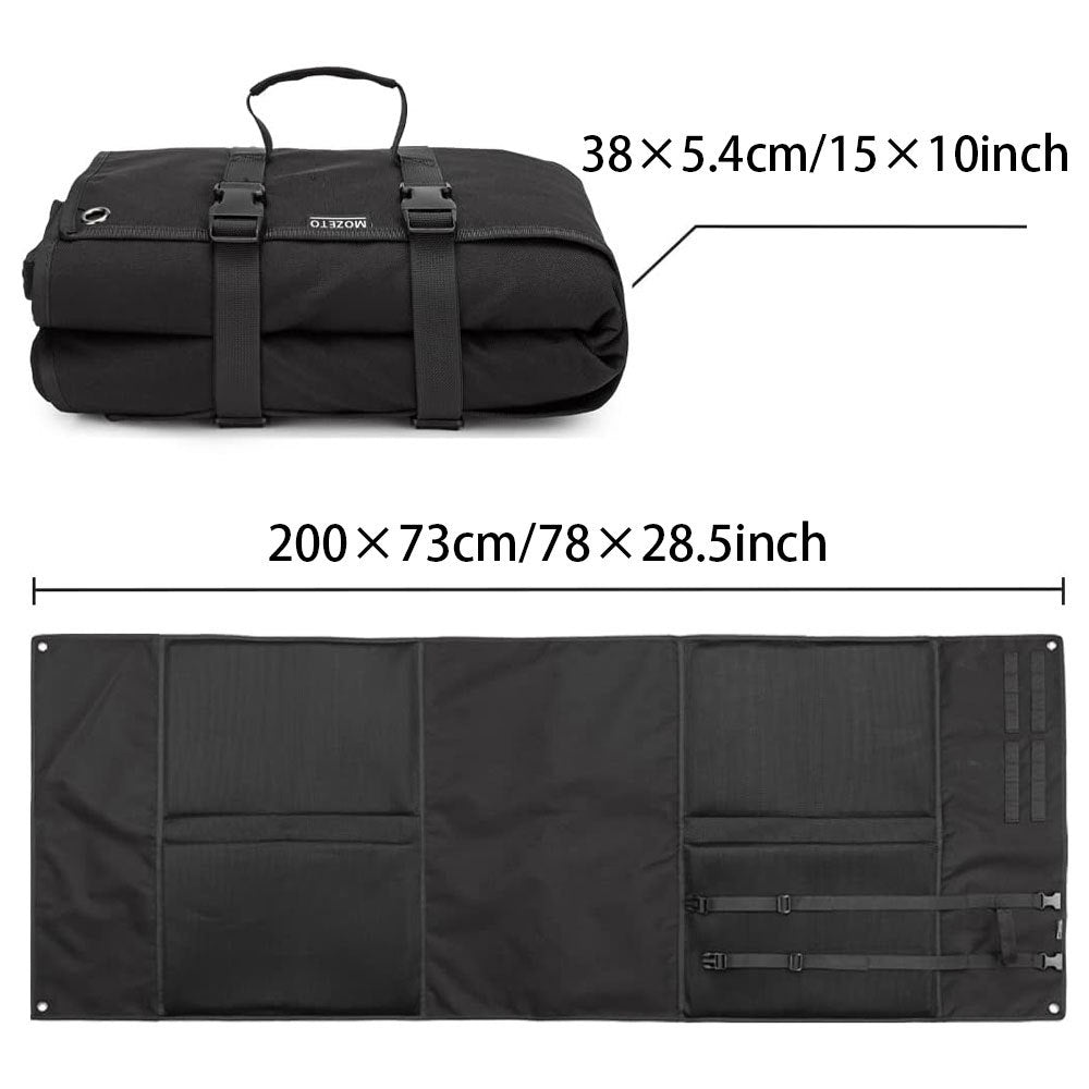 Black Portable Outdoor Tactical Shooting Mat - Field Training, Camping, Picnic & Moisture-Proof Nap Pad (200x73 cm / 78x28.5 inches)