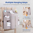 Light Grey Nursery Storage Organizer - Heavy Duty Reinforced Hanging Diaper Caddy for Crib or Wall (58x30x50 cm)