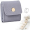 Grey Portable Mini Jewelry Pouch Soft Velvet Travel Organizer for Rings and Earrings Compact Snap Button Storage Bag Ideal for Daily Use