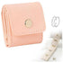 Pink Portable Mini Jewelry Pouch Soft Velvet Travel Organizer for Rings and Earrings Compact Snap Button Storage Bag Ideal for Daily Use