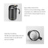 White Portable Pour Over Coffee Maker Set Stainless Steel Insulated Travel Mug with Collapsible Reusable Dripper Filter for Camping Office and Home