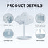 White Cute Cloud Shaped LED Makeup Mirror Desktop Vanity Light with Storage Tray 360 Rotation Cordless Cosmetic Beauty Tool