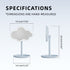 Blue Cute Cloud Shaped LED Makeup Mirror Desktop Vanity Light with Storage Tray 360 Rotation Cordless Cosmetic Beauty Tool