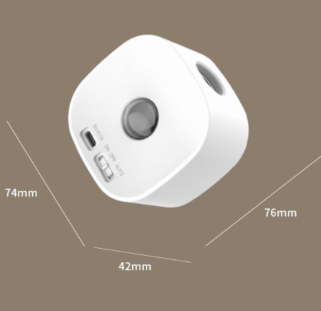 White Rechargeable Motion Sensor Wall Light Dual Light Source Magnetic LED Night Lamp with 3 Brightness Levels and Type-C Charging for Hallway and Bedroom