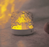 Dynamic Water Ripple Projector Night Light Warm LED Ambient Lamp Crystal Rotating Flame Atmosphere Light for Bedroom and Living Room Decor USB Powered