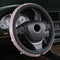 Pink-black Bling Crystal Steering Wheel Cover 38cm Universal Fit Rhinestone Car Accessories for Women - Non-Slip Diamond Protector for Standard 15 Inch Wheels