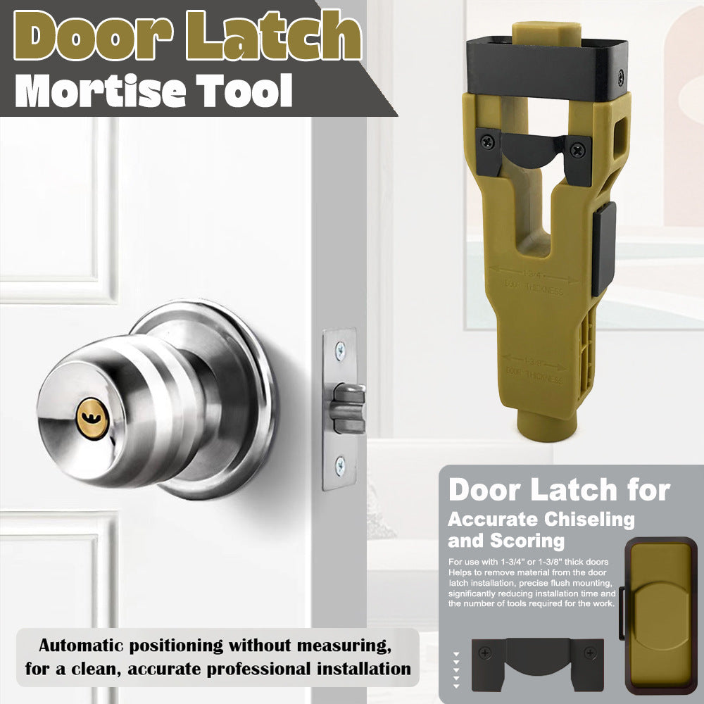 Door Latch Mortise Tool 25mm - Precision Woodworking Jig for Lock Faceplate Installation - Hammer-Driven Chisel Mortiser for DIY & Carpentry (165mm Length)