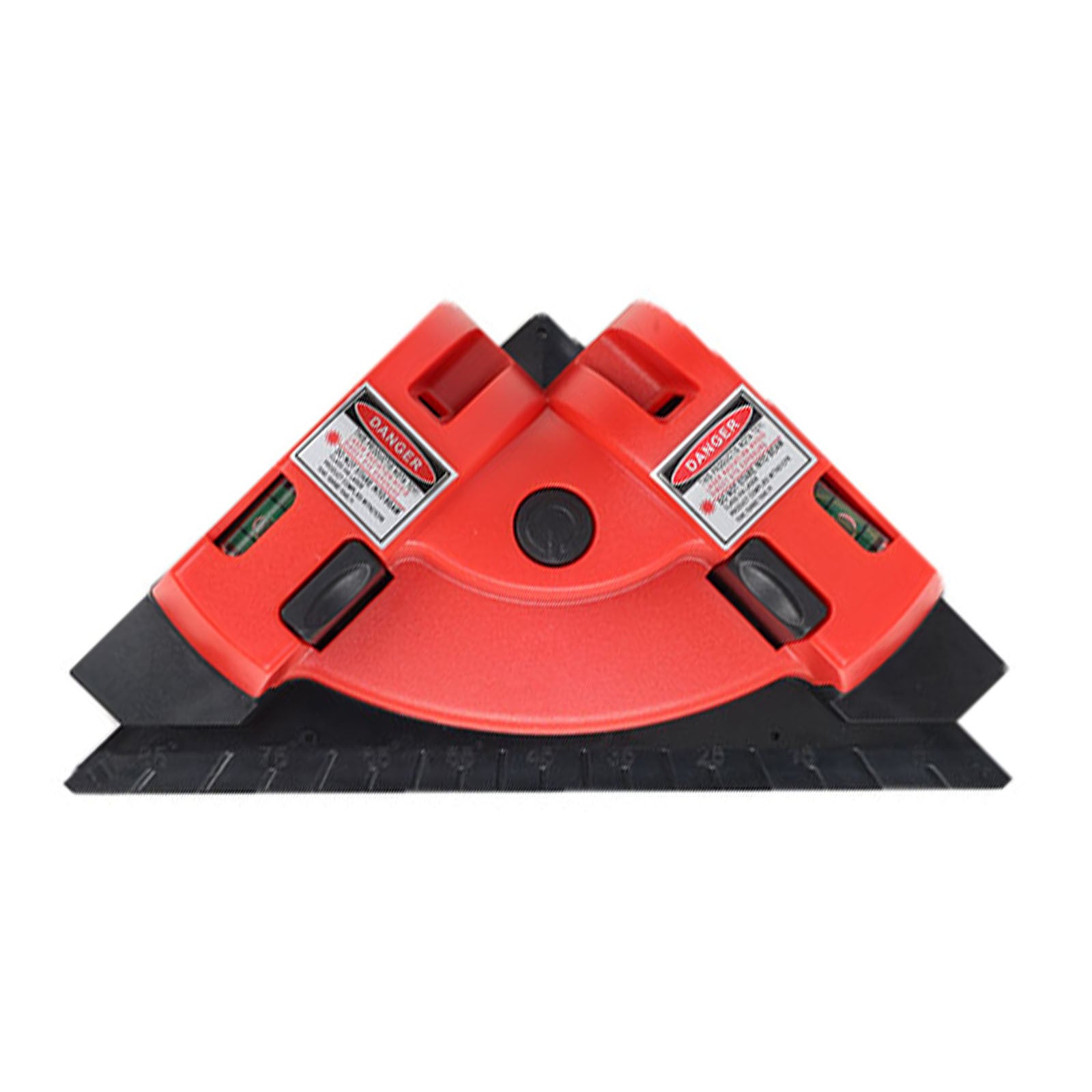 Red 90 Degree Laser Square Level Tool - Right Angle Line Projector for Tiling & Flooring Layout - Dual Bubble Alignment Aid for DIY Renovation (190mm)