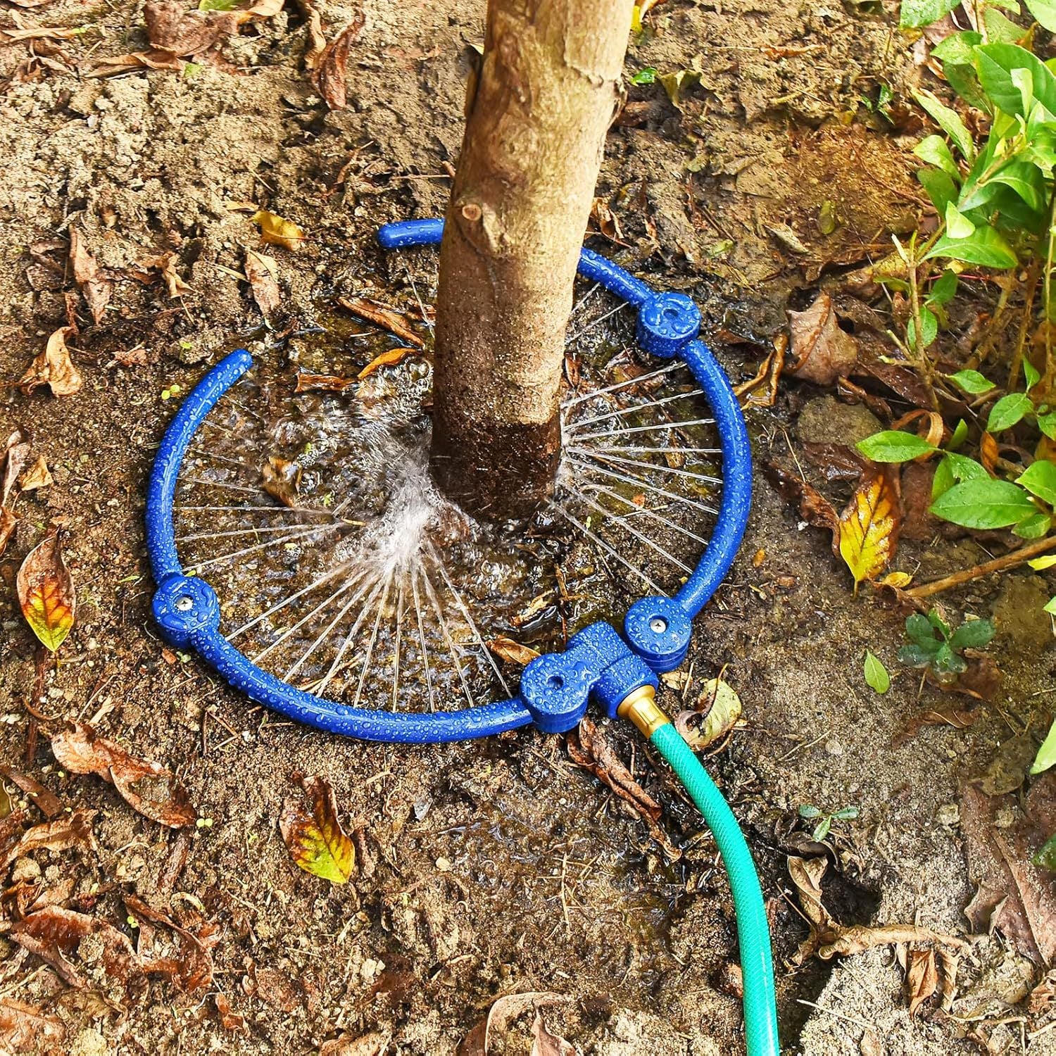 Adjustable Tree Ring Sprinkler for Deep Root Irrigation - 13 to 37 Inch Expandable Garden Watering Tool for Australian Trees and Orchards