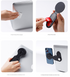 White Magnetic Laptop Phone Holder Side Mount Expansion Bracket Slim 6mm Foldable Stand with Metal Ring for Dual Screen Work Office Setup