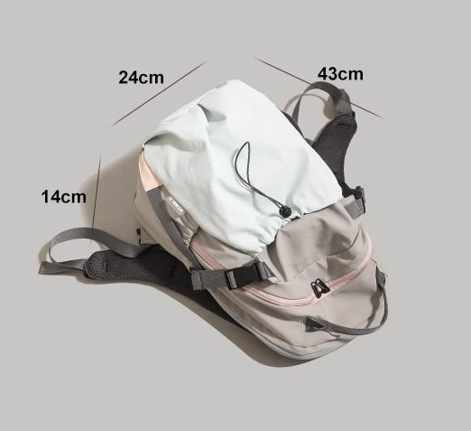 Khaki Minimalist Laptop Backpack Large Capacity 43cm for Men and Women - Unisex Casual School Bag for Uni and Work