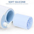 Blue Electric Pet Paw Cleaner Automatic Dog Foot Washer Cup with Built-in Soap Dispenser Soft Silicone Massage Bristles for Small Dogs & Cats