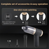 Black Portable 2-in-1 Cordless Vacuum Duster Kit with 2 Attachments