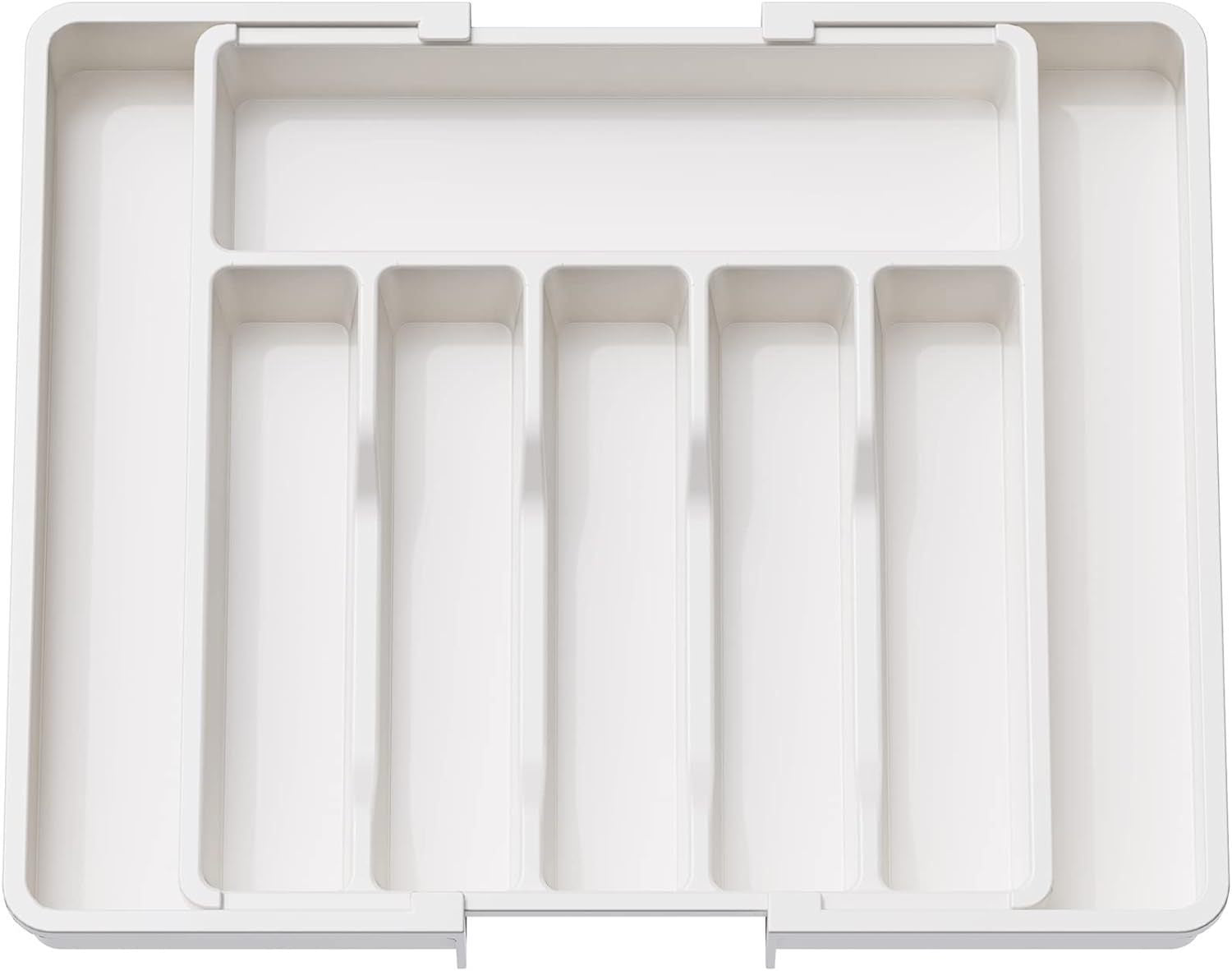 White Adjustable Cutlery Tray (33-57cm)