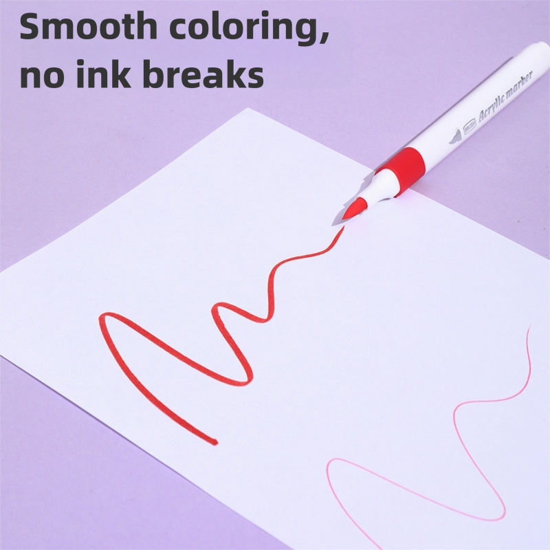 48 Color Acrylic Markers - Soft Brush Tip