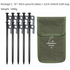 2pc Heavy-Duty 20cm Tent Stakes Kit (10 Pegs/pc) with Carry Bag