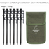 2pc Heavy-Duty 20cm Tent Stakes Kit (12 Pegs/pc) with Carry Bag