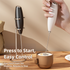 Black Battery-Powered Frother and Whisk with Stand