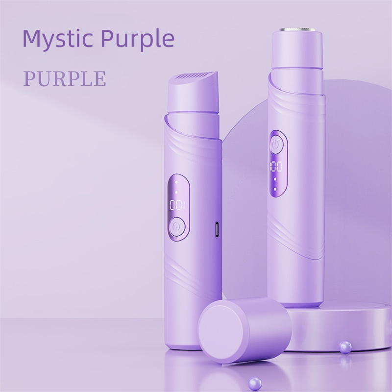 Purple Lectric Bikini Trimmer for Women, 1 Set Rechargeable 2 in 1 Body & FacialHair Removal