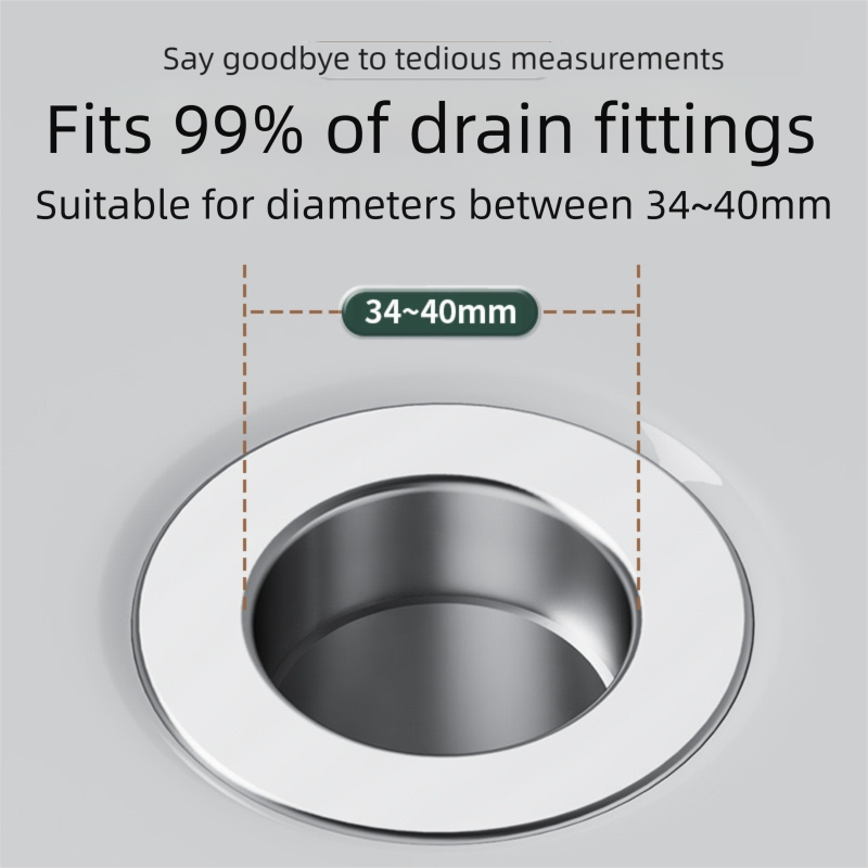 2-Pack Pop-Up Sink Stopper with Hair Catcher – Standard (34-40mm) Drain Filter,Basin Drain Filter Upgrade