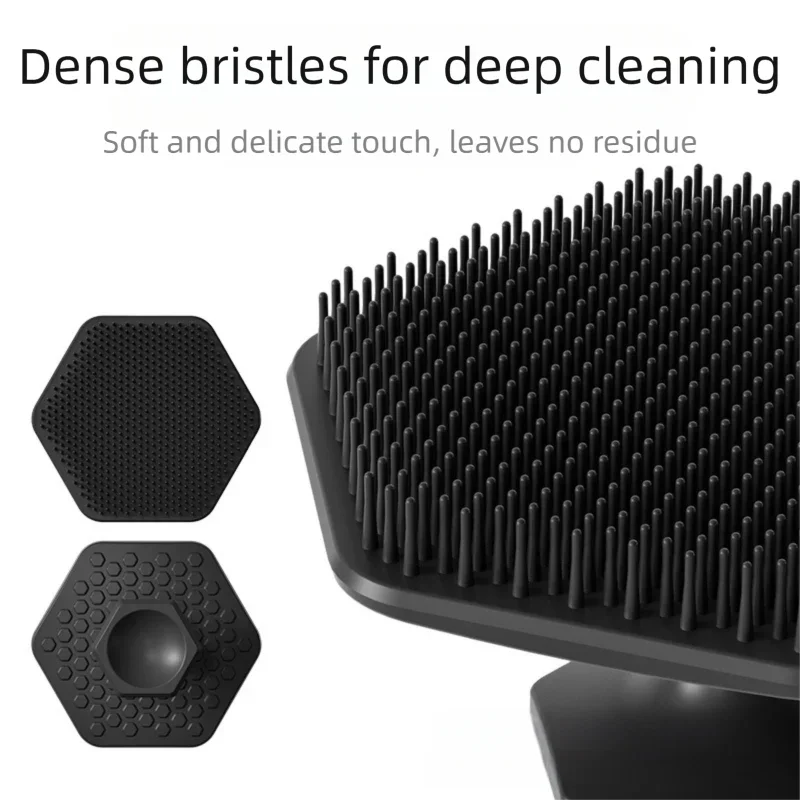 4-Pack Silicone Face Scrubber & Gentle Exfoliator – Antimicrobial Facial Cleansing, Multi-Color Brush Set