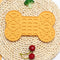 2-Pack Yellow Food Grade Silicone Dog Lick Mat - Bone Shape Slow Feeder for Anxiety Relief, Training & Bath Time - Non-Slip Suction Cups