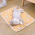 2-Pack Gray Rabbit Pet Summer Cooling Latex Pad (L Size: 60*45cm) - Breathable Ice Silk & Latex-Filled Dog Bed Cat Sleeping Mat with Non-Slip Base