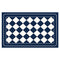 Dark Blue Checkered Design Loofah Texture Shower Mat (40x60cm) - Non-Slip PVC Bathroom Floor Mat, Quick-Draining, Anti-Mould & Massage Pad