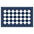 Dark Blue Checkered Design Loofah Texture Shower Mat (40x60cm) - Non-Slip PVC Bathroom Floor Mat, Quick-Draining, Anti-Mould & Massage Pad