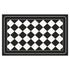 Black Checkered Design Loofah Texture Shower Mat (40x80cm) - Non-Slip PVC Bathroom Floor Mat, Quick-Draining, Anti-Mould & Massage Pad