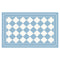 Light Blue Checkered Design Loofah Texture Shower Mat (40x80cm) - Non-Slip PVC Bathroom Floor Mat, Quick-Draining, Anti-Mould & Massage Pad