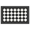 Black Checkered Design Loofah Texture Shower Mat (44x75cm) - Non-Slip PVC Bathroom Floor Mat, Quick-Draining, Anti-Mould & Massage Pad