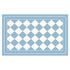 Light Blue Checkered Design Loofah Texture Shower Mat (50x80cm) - Non-Slip PVC Bathroom Floor Mat, Quick-Draining, Anti-Mould & Massage Pad