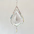 3D Silver Stainless Steel  Rose Water Drop Wind Chime (25x26CM) - Mirror Reflective Hanging Garden Art and Outdoor Decoration