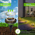 4-Pack New Solar LED In-Ground White Lights (Single 8.3x8.3x10 cm) - Stainless Steel & ABS Waterproof Outdoor Garden Pathway and Landscape Spike Lamp