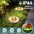 4-Pack New Solar LED In-Ground White Lights (Single 8.3x8.3x10 cm) - Stainless Steel & ABS Waterproof Outdoor Garden Pathway and Landscape Spike Lamp