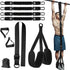 Black (300lb)Heavy Duty Pull-Up Assist Strap System With Foam Handles - Adjustable Resistance Trainer for Pull-Ups and Home Gym Workouts