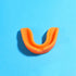 4-Pack Orange Food Grade Silicone Sports Mouthguard(6x5x1.7CM) With Vented PP Case- Instant Fit Mouth Guardfor High Shock Protection