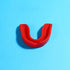 4-Pack Red Food Grade Silicone Sports Mouthguard(6x5x1.7CM) With Vented PP Case- Instant Fit Mouth Guardfor High Shock Protection
