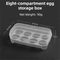 4 Pack Portable  8-Grid Shockproof Eggs Box With Egg Holder- Clear PP Plastic Storage Box, Secure Lock, Anti-Shock Tray for Outdoor Camping Picnic