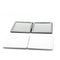 4-Pack White Jumbo Square Folding Compact Mirror(8X8CM) - Men's Shaving & Women's Makeup Mirror, PU Leather Cover & High-Definition Glass Lens