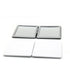 4-Pack White Jumbo Square Folding Compact Mirror(8X8CM) - Men's Shaving & Women's Makeup Mirror, PU Leather Cover & High-Definition Glass Lens