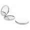 4-Pack White Jumbo Round Portable Makeup Mirror(8x8CM) - Pocket Cosmetic Mirror for Touch-Ups, PU Leather Cover & Metal Frame
