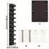 2-Pack 10-Tier Black Wall-Mounted Hat Rack with Installation Accessories - Space-Saving Plastic Baseball Cap and Other Hat Organizers