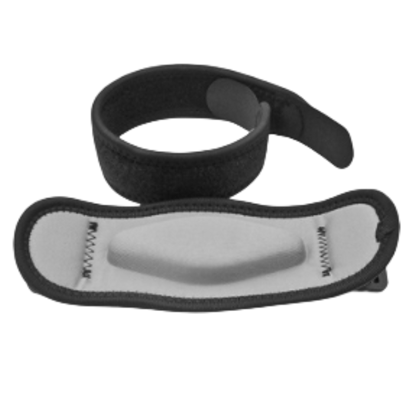 Two-Pair Light Grey Adjustable Compression Elbow Brace with Thick Sponge Padding - Sports Support for Various Sports and Everyday Work