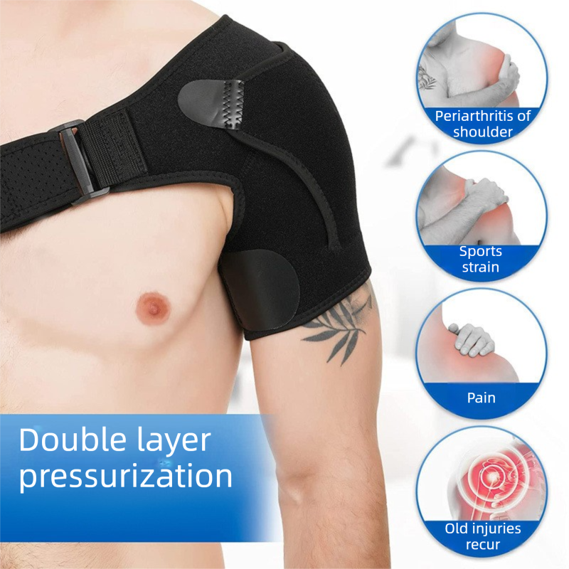 Adjustable Neoprene Sports Shoulder Brace - Compression Support for Dislocation, Strain Prevention, and Injury Recovery