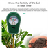 3-in-1 Mechanical Pointer Soil Meter - No Batteries Required, Measures Fertility, Moisture, and pH for Gardening